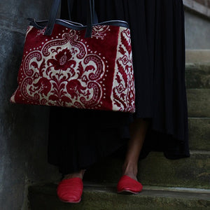 SAHARA Carpet Bag (red & cream)